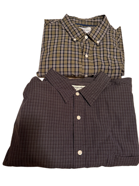 St. John's Bay Black Check/Croft and Barrow Button-Down Shirts 2 pack men’s xxl